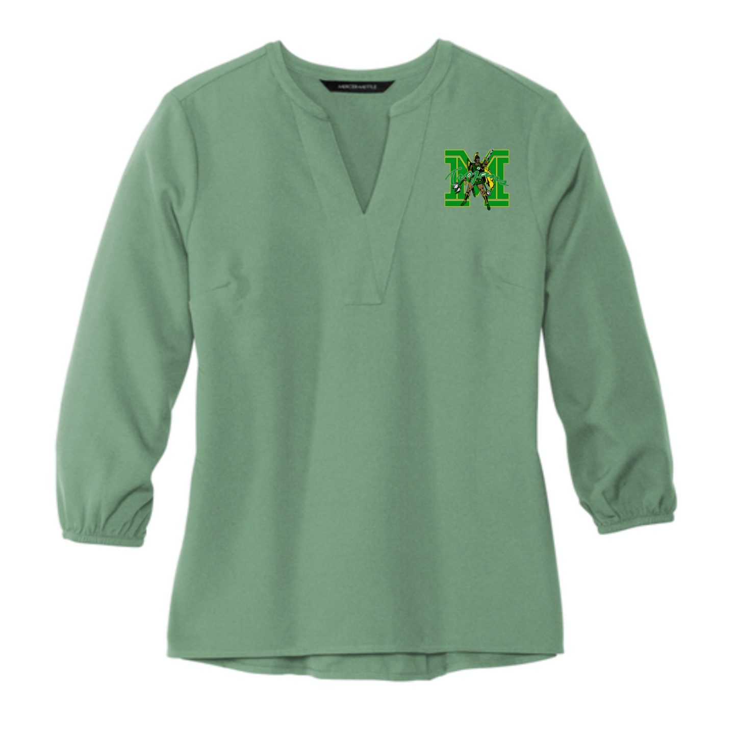 MADISON EXCLUSIVES - Women's Stretch Crepe 3/4-Sleeve Blouse MM2011