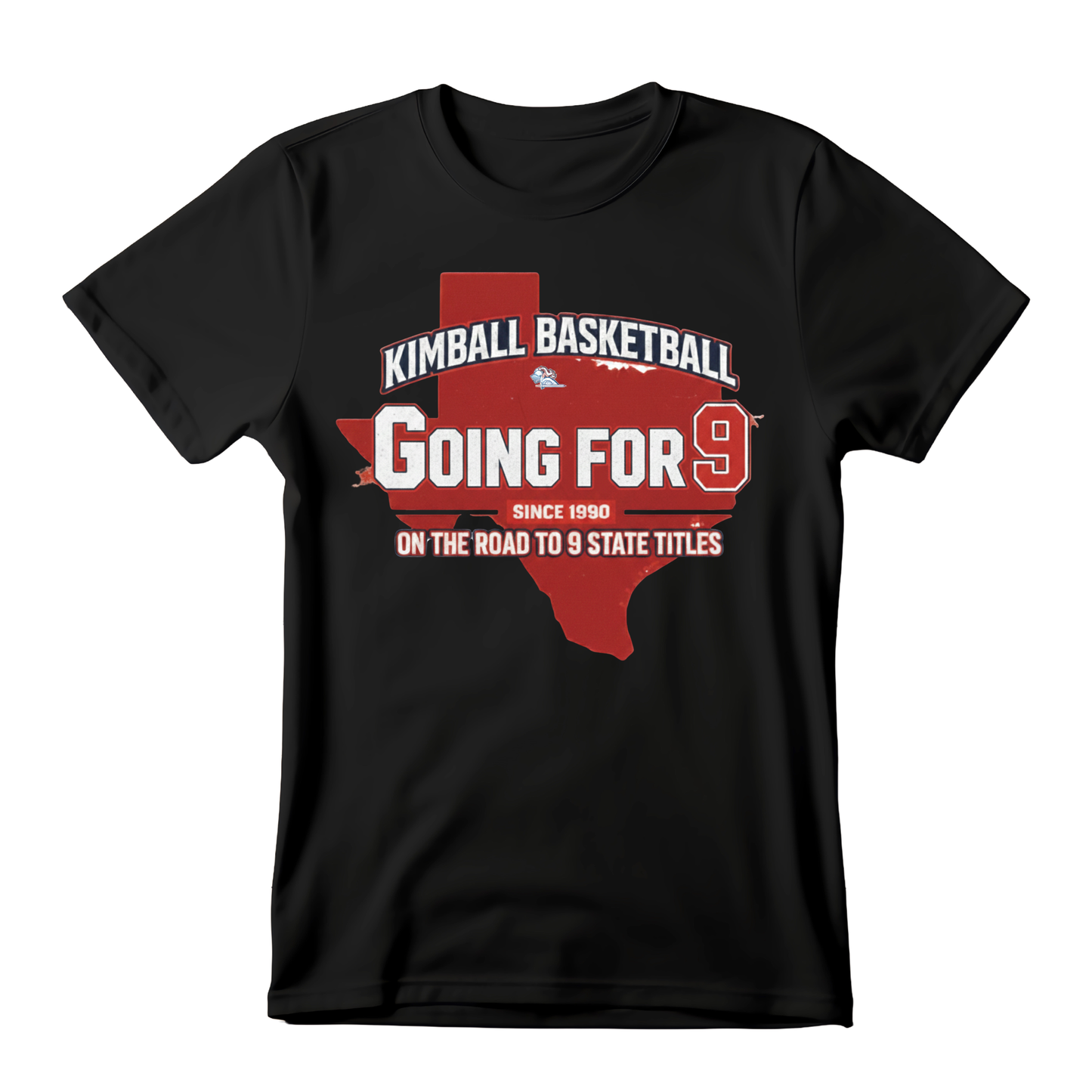 Dallas Kimball Basketball - Going for 9 Titles Vintage State Tee