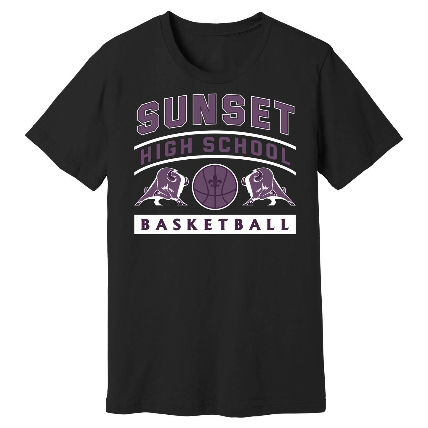 Dallas Sunset Basketball - BIG DUBS T-Shirt