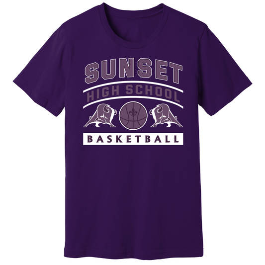 Dallas Sunset Basketball - BIG DUBS T-Shirt
