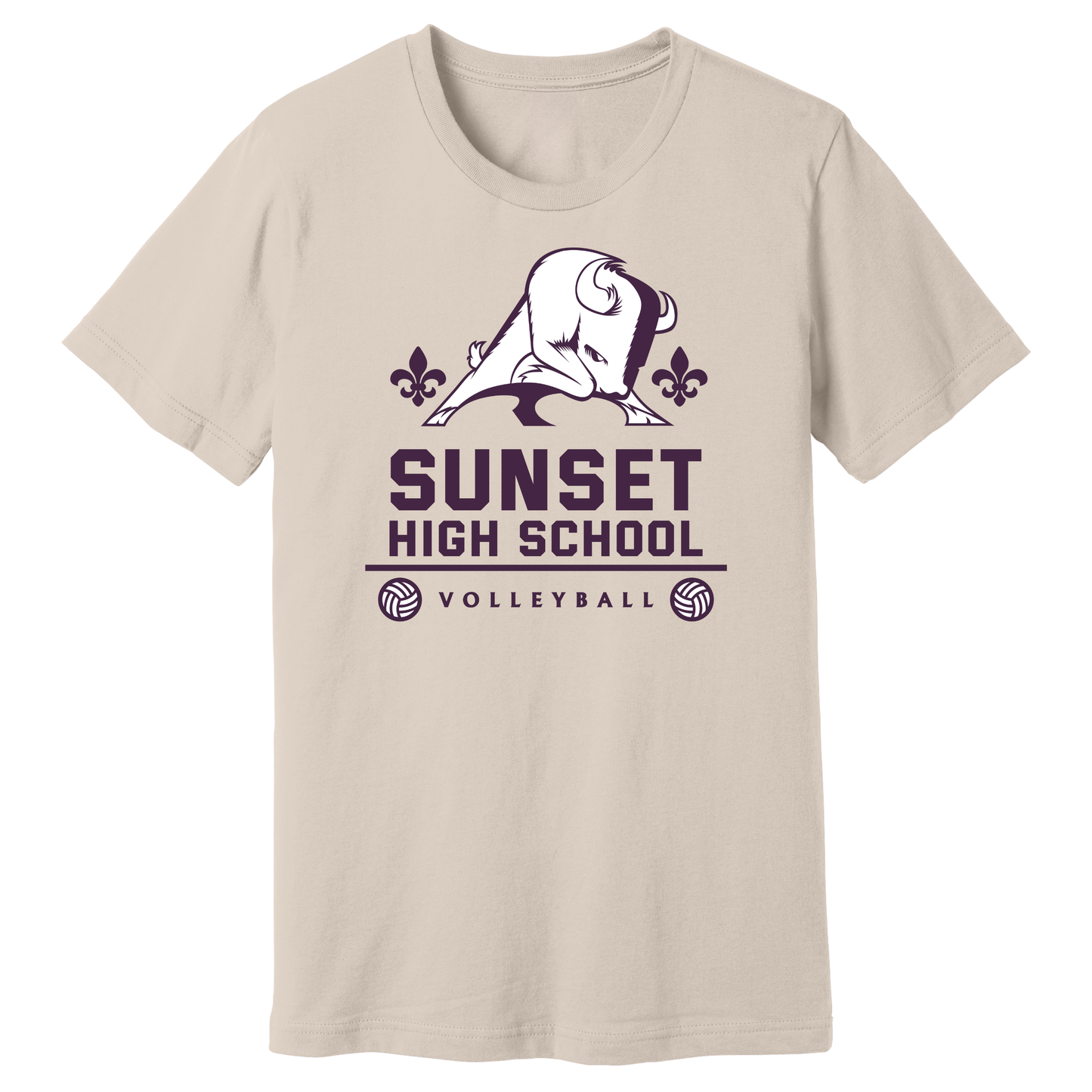 Dallas Sunset Volleyball - Big Bison T-Shirt