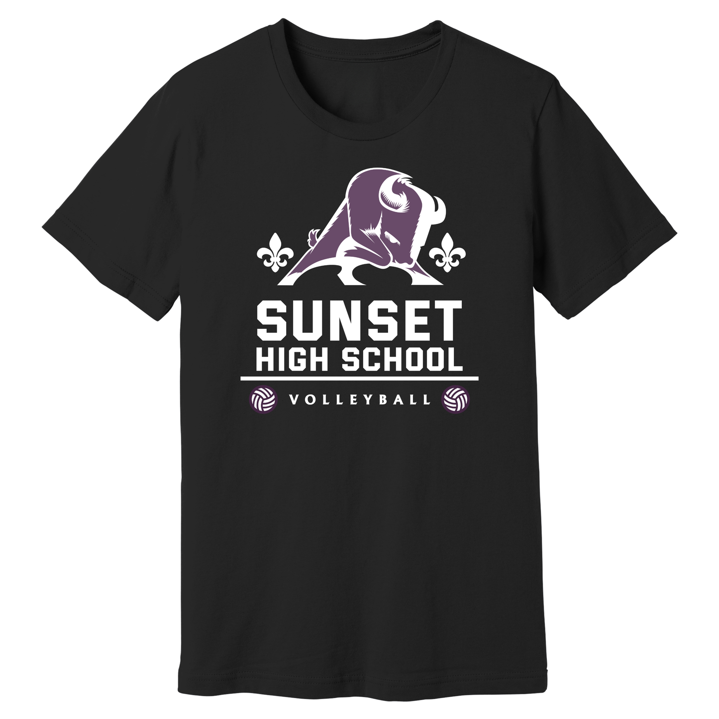 Dallas Sunset Volleyball - Big Bison T-Shirt