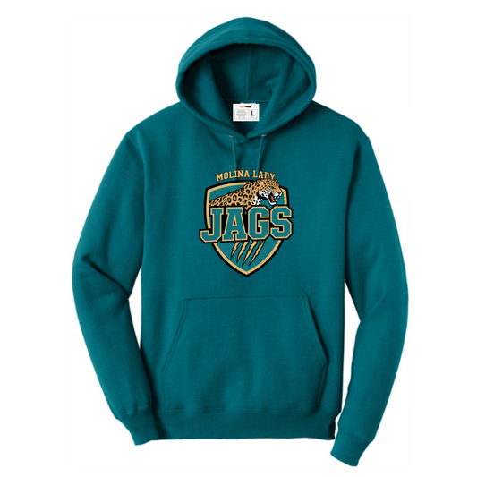 Dallas Molina HS Lady Jags Badge Pullover Hoodie