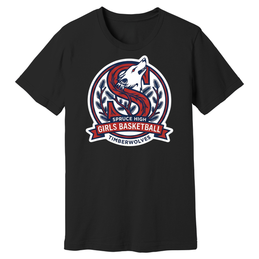 Dallas Spruce Girls Basketball - Spruce Circle Tee