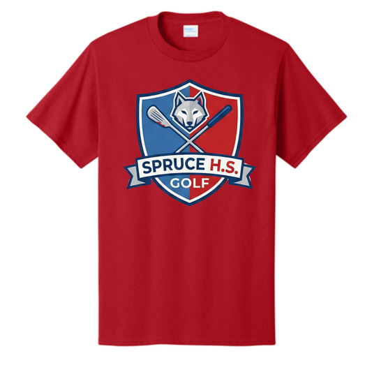 Dallas Spruce Golf - Tee Time Wolves Tee